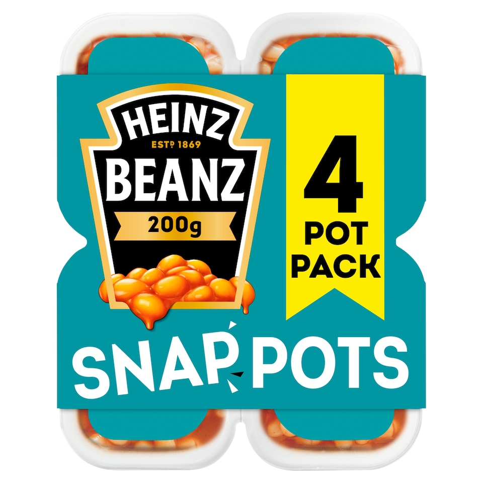 image 1 of Heinz Baked Beanz Snap Pots 4 x 200g