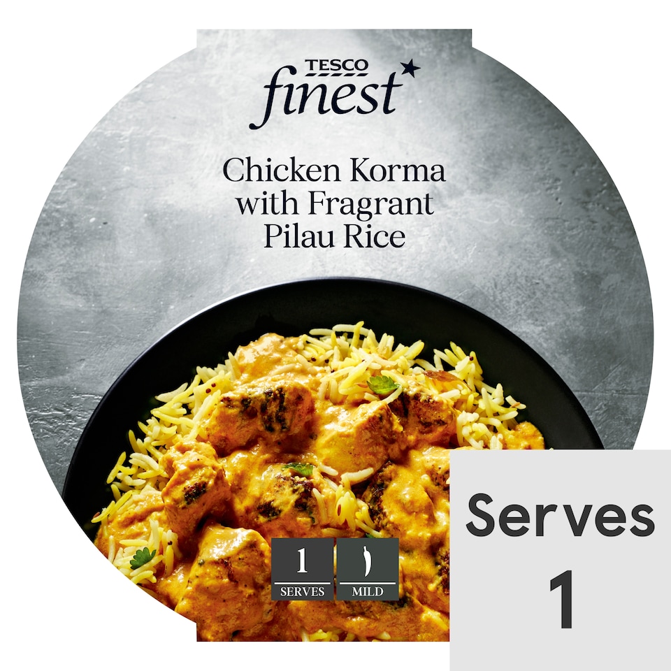 Tesco Finest Chicken Korma And Rice 450G