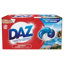 Daz Cleaning & Freshness Whites & Colours Caps 24 Washes 400.8g