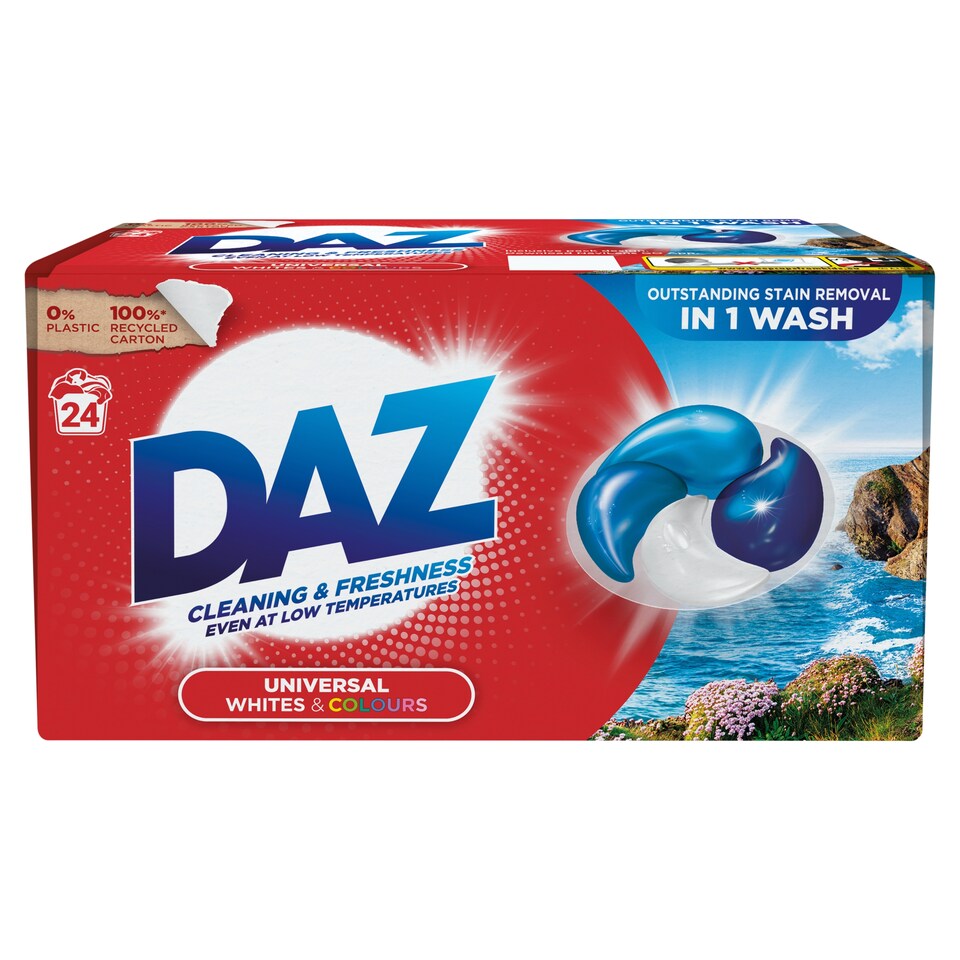 Daz Cleaning & Freshness Whites & Colours Caps 24 Washes 400.8g
