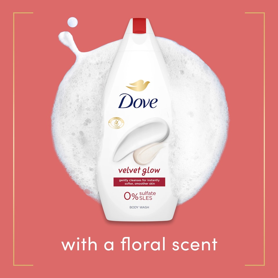image 1 of Dove Silky Velvet Body Wash Shower Gel 450 ml