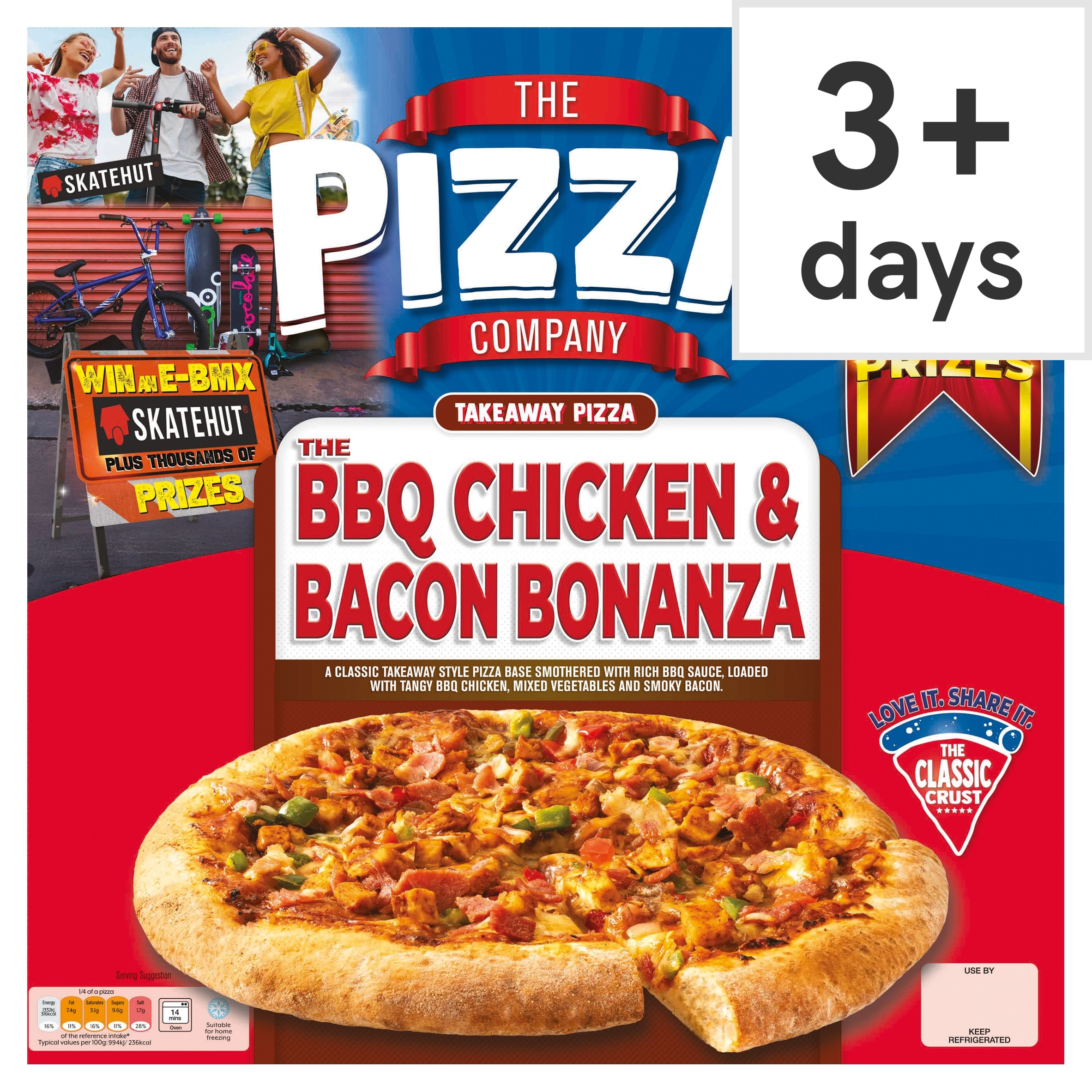 The Pizza Company BBQ Chicken & Bacon Bonanza Pizza 550g