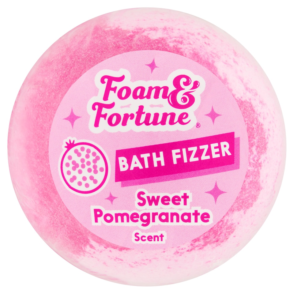 FOAM & FORTUNE BATH FIZZER SWEET POMEGRANATE 100G