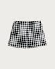 image 4 of F&F Dogtooth Textured Shorts in Black
