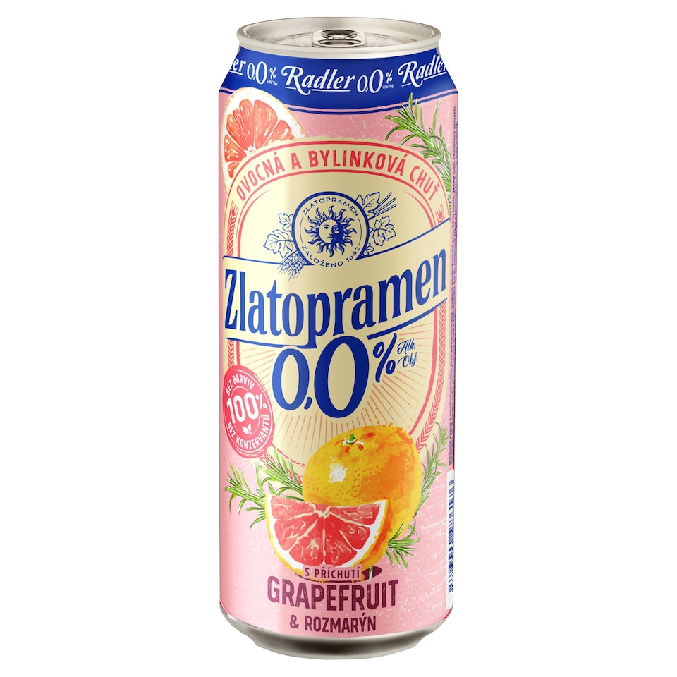 image 1 of Zlatopramen Radler with Grapefruit & Rosemary Flavour 0.5L