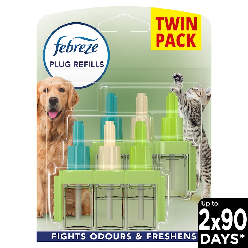 image 1 of Febreze 3volution Air Freshener Plug-In Twin Pack Refill Pet 40ML