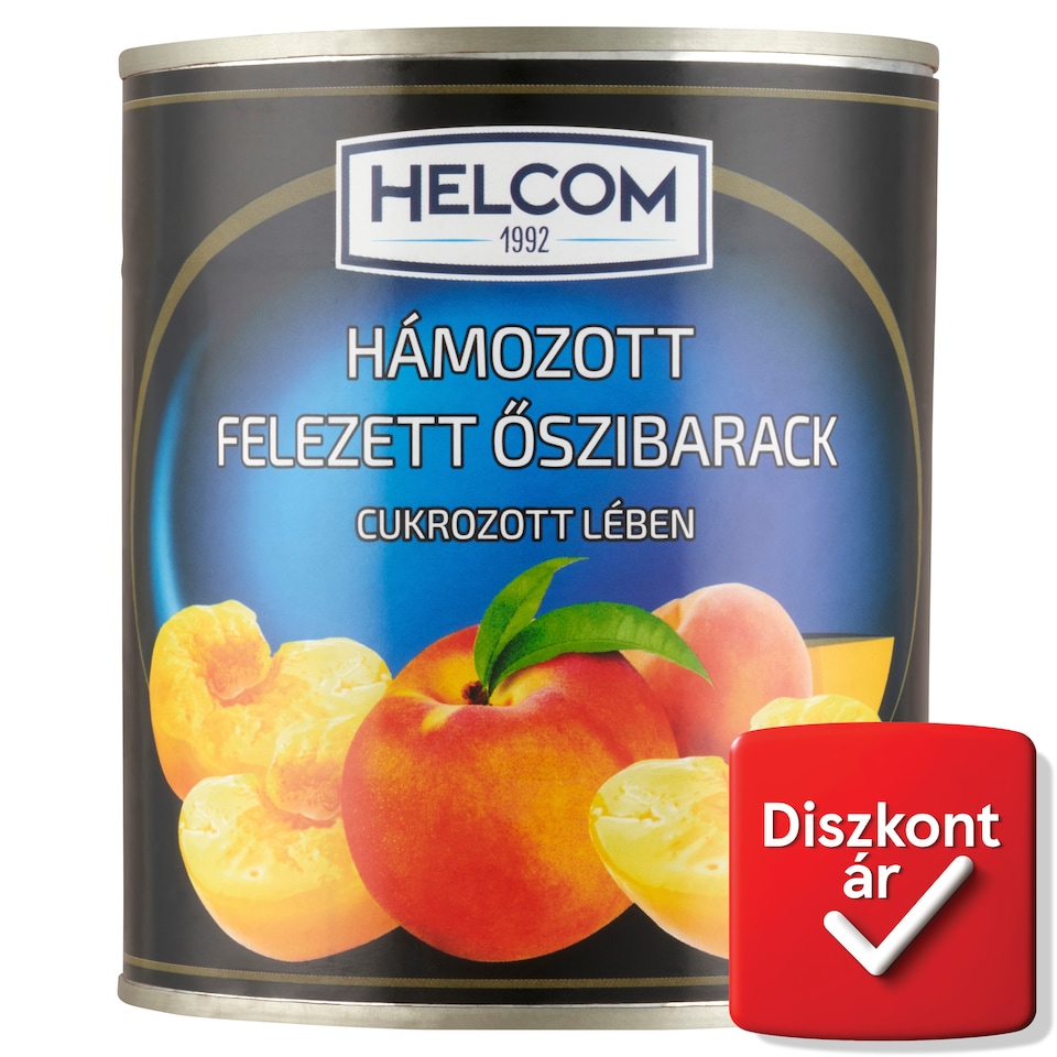 Helcom hámozott felezett őszibarack cukrozott lében 820 g  1. kép