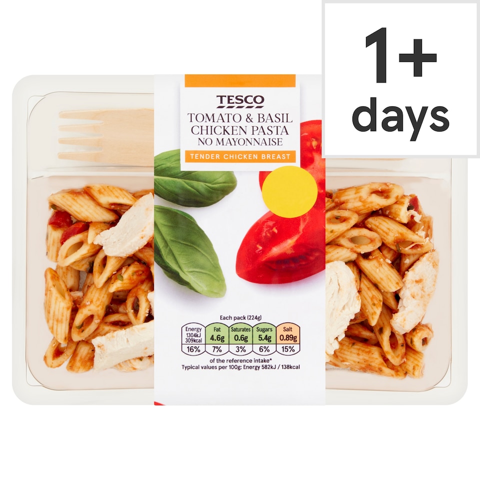 Tesco Tomato & Basil Chicken Pasta 224g