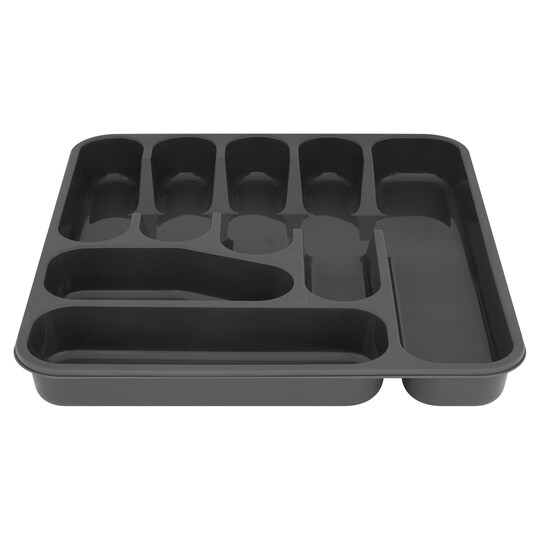 Tesco Recycled Cutlery Tray Dark Grey Tesco Groceries