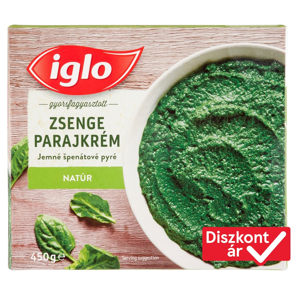 Iglo gyorsfagyasztott natúr zsenge parajkrém 450 g