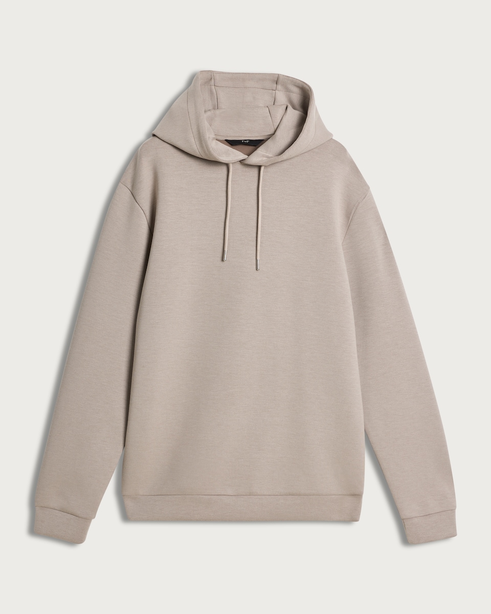 image 1 of F&F Drawstring Hoodie in Stone