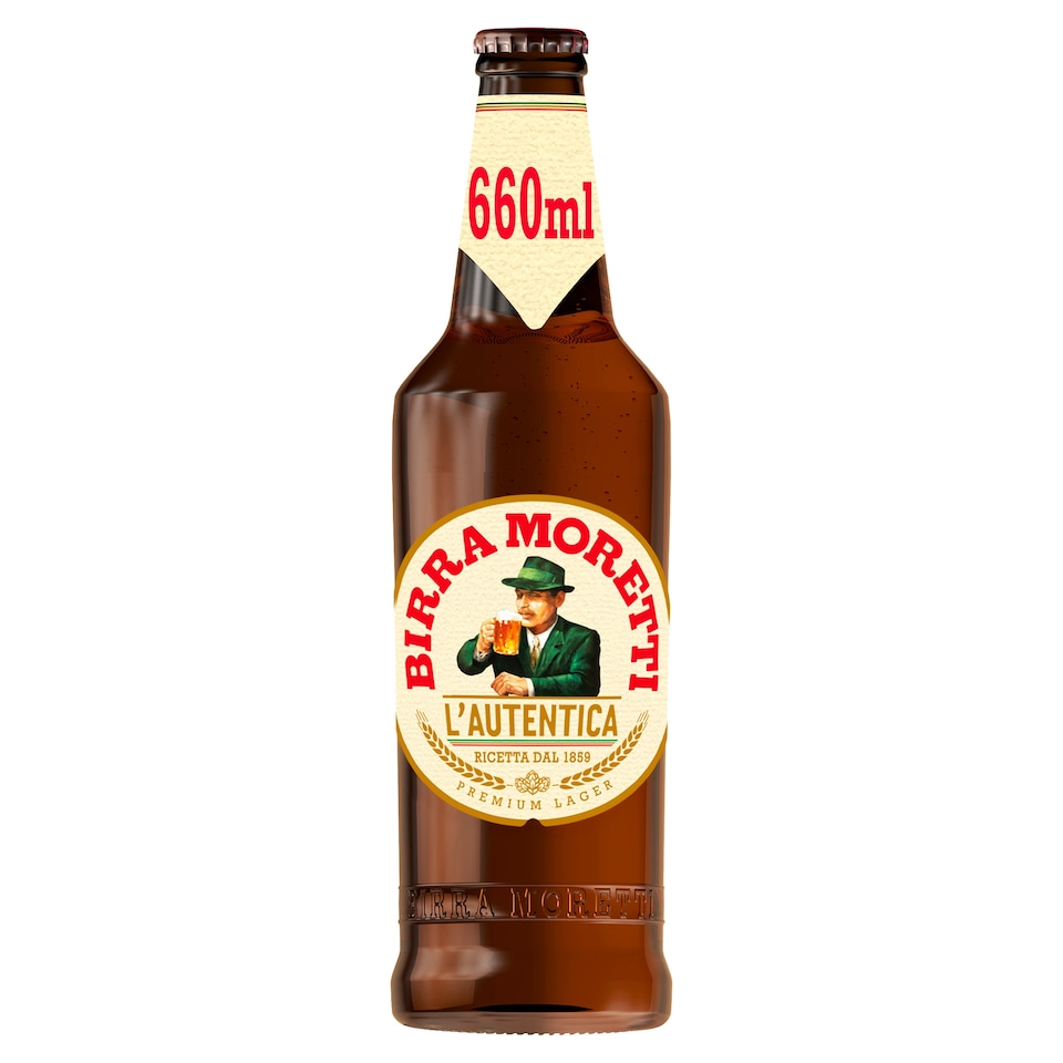 Birra Moretti Premium Lager Beer Bottle 660ml