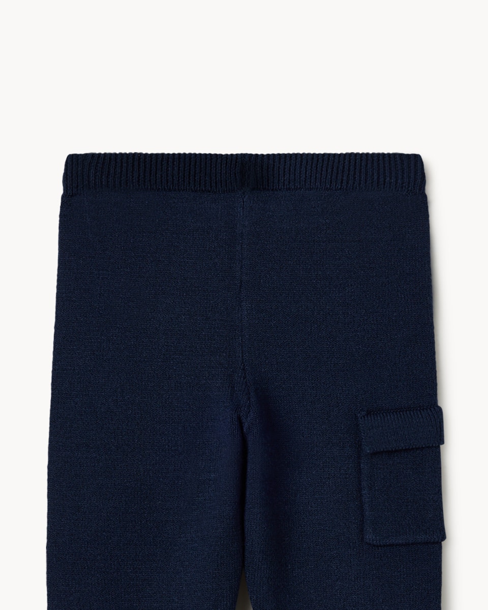 image 1 of F&F Baby Knitted Striped Jumper and Joggers Set in Blue