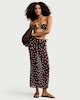 image 2 of F&F Mesh Polka Dot Tie Side Sarong in Brown