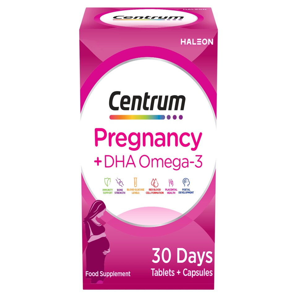 image 1 of Centrum Pregnancy Vitamins + DHA Omega-3 30 Days