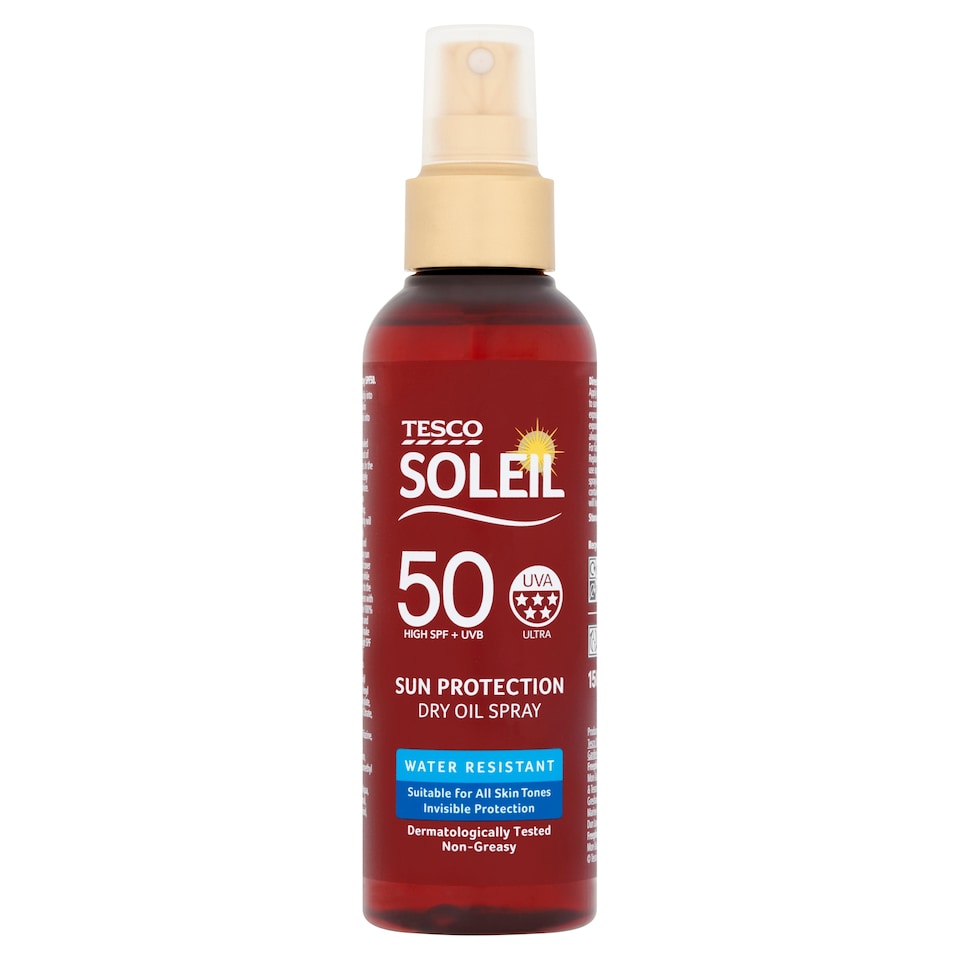 Tesco Soleil Quick Dry Oil Spray SPF50 150ml