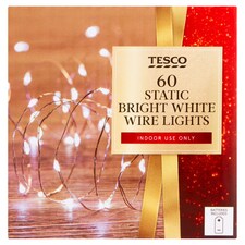 Tesco 60 Bright White Wire Lights