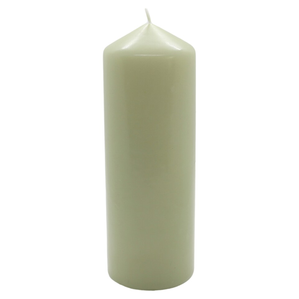 TESCO SAGE UNFRAGRANCED PILLAR CANDLE LARGE