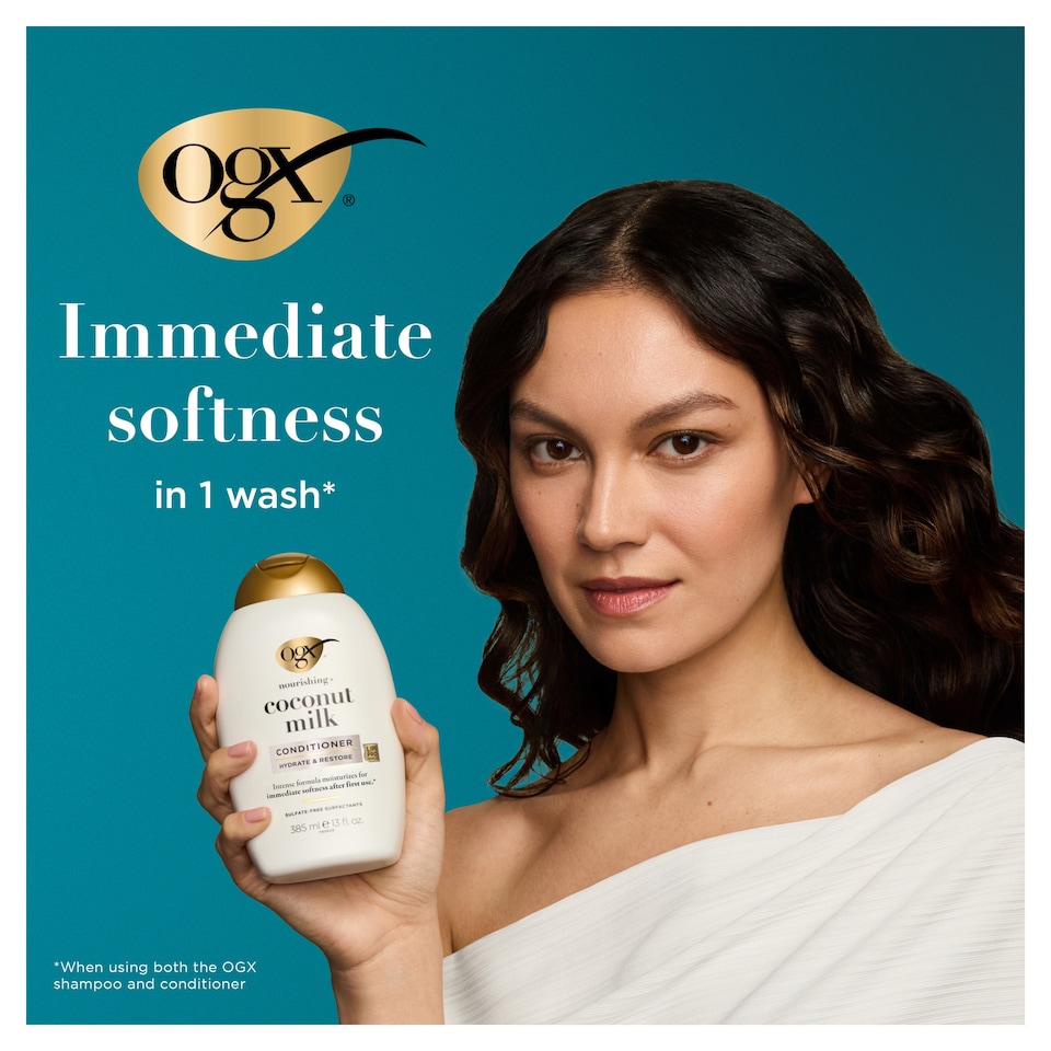 image 1 of OGX Coconut Milk Conditioner for Dry and Damaged Hair 385ml