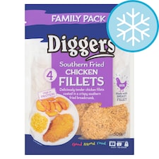 Diggers 4 Southern Fried Chicken Fillets 500g 