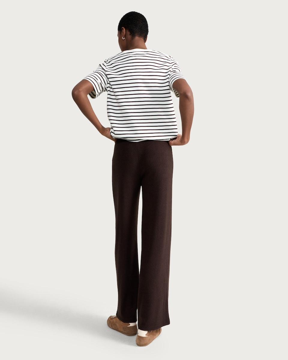 image 1 of F&F Pleated Wide Leg Co-ord Trousers in Brown