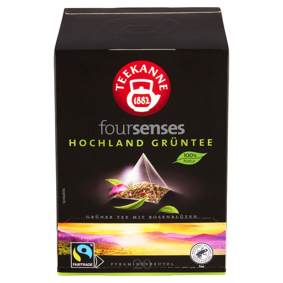 obrázok 1 z Teekanne Foursenses Hochland Grüntee zelený čaj 20 x 2 g (40 g)