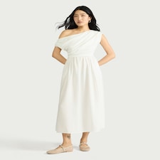 F&F Draped Midi Dress in Cream