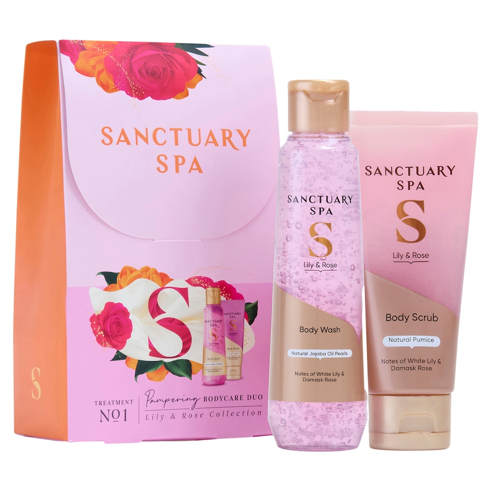 image 1 of Sanctuary Spa Lily & Rose Pampering Bodycare Duo Gift Set