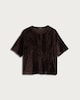 image 4 of F&F Velvet Textured Short Sleeved Co-ord Top in Brown
