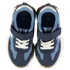 F&F Boys Retro-Inspired Touch Strap Fastening Trainers in Blue