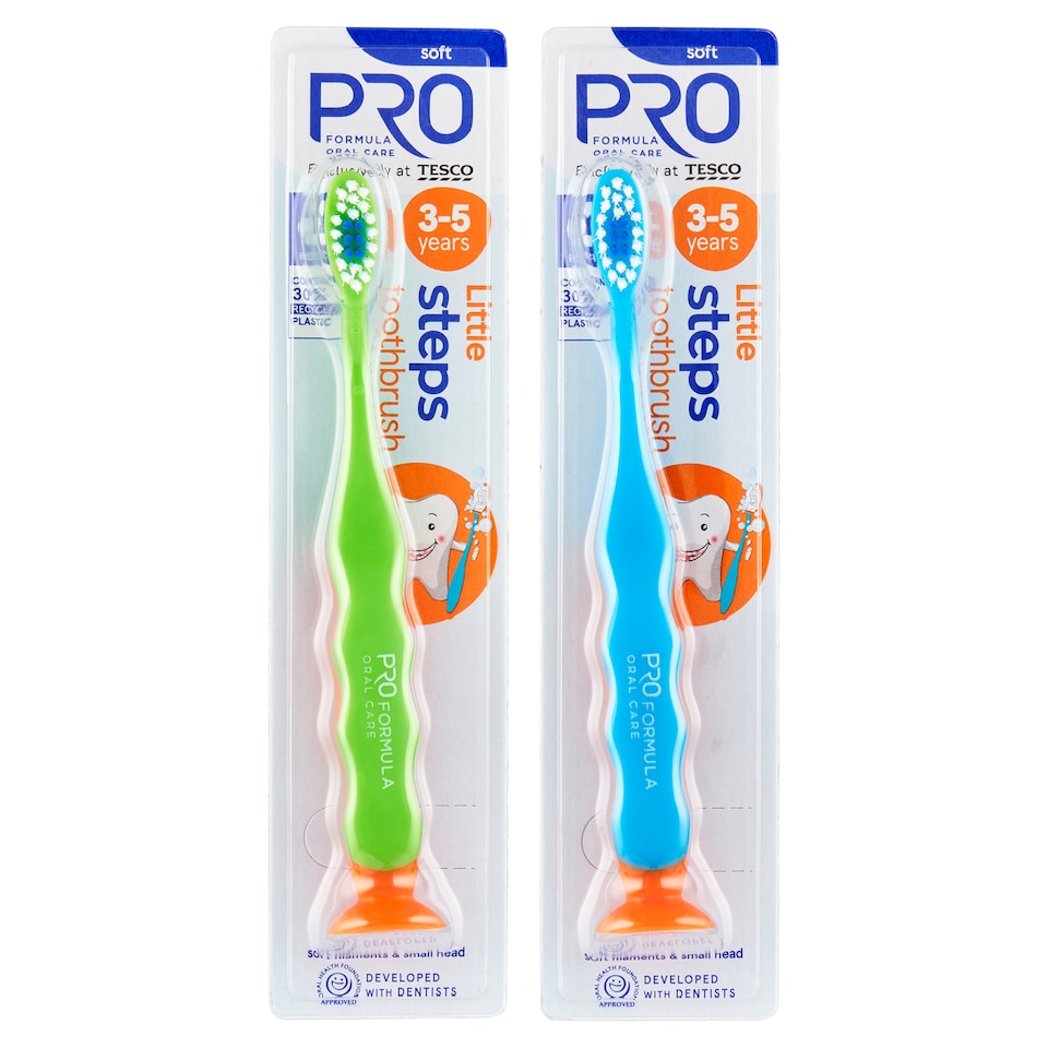 image 1 of Tesco Pro Formula Little Steps Soft Toothbrush for Children 3 to 5 Years