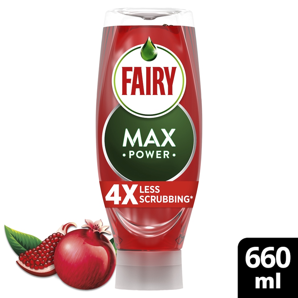 image 1 of Fairy Max Power Pomegranate Dishwashing Liquid 660ml