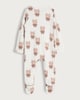 image 2 of F&F Baby Pure Cotton 3-Pack Bear and Stripe Print Sleepsuits in White