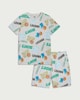 image 1 of F&F Boys Pure Cotton Basketball Print Pyjama Set in Grey