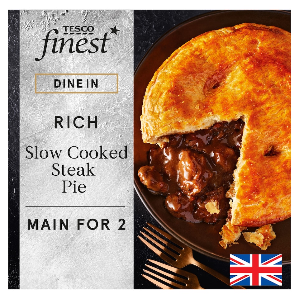 Tesco Finest Dine In Slow Cooked Steak Pie 500G