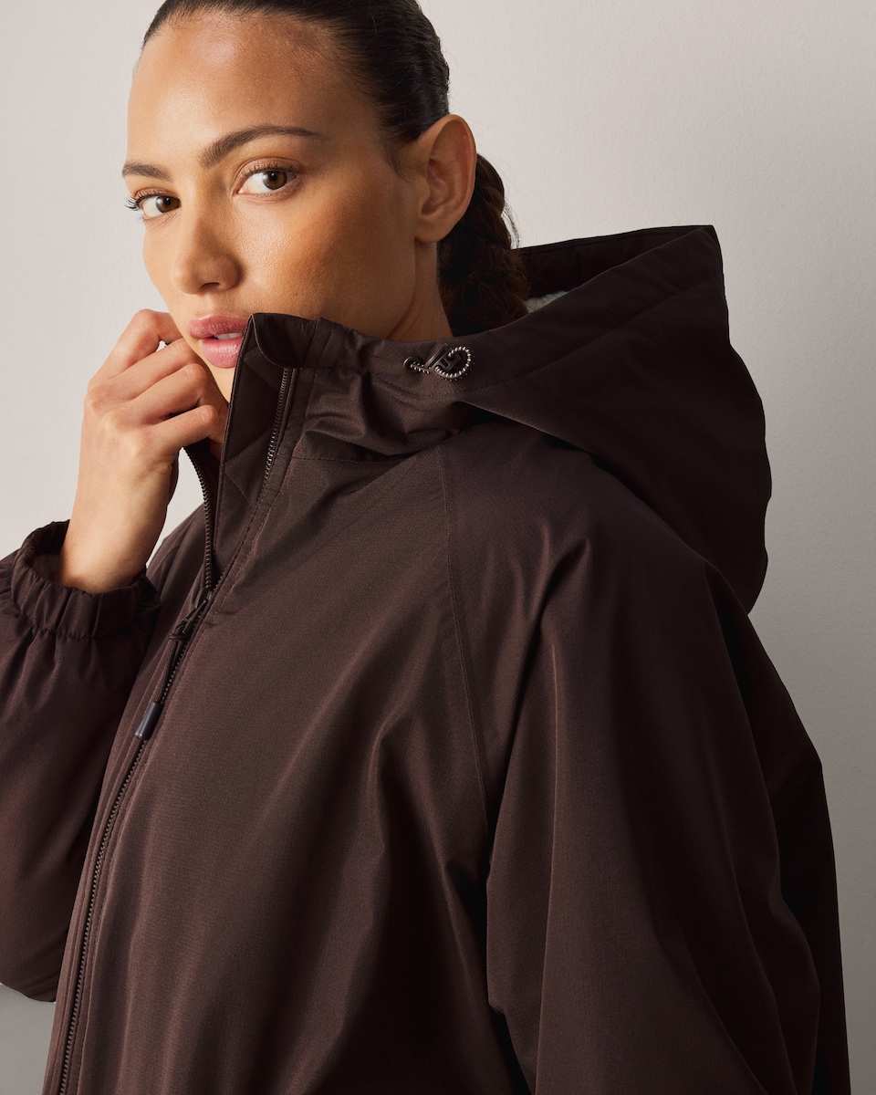 image 1 of F&F Active EVERYWEATHER Waterproof All Weather Robe in Brown