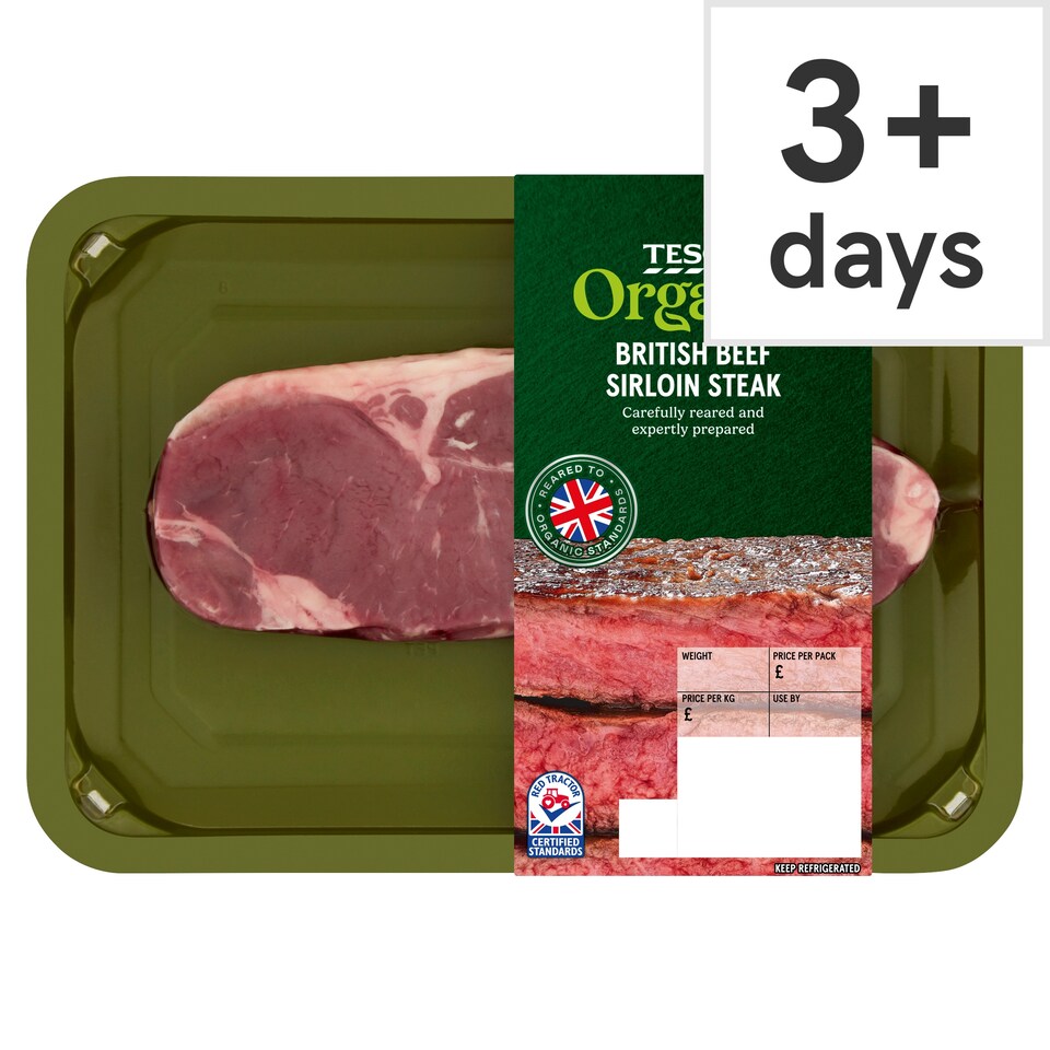 Tesco Organic Beef Sirloin Steak