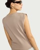 image 3 of F&F Pure Cotton Sleeveless Top in Mink