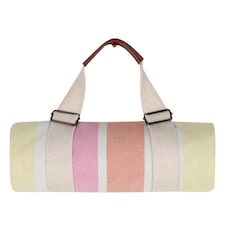 F&F Home bright stripe woven picnic rug
