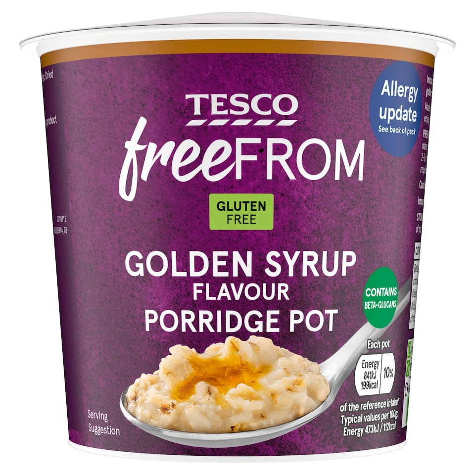 Tesco Free from Golden Syrup Porridge Pot 55g 