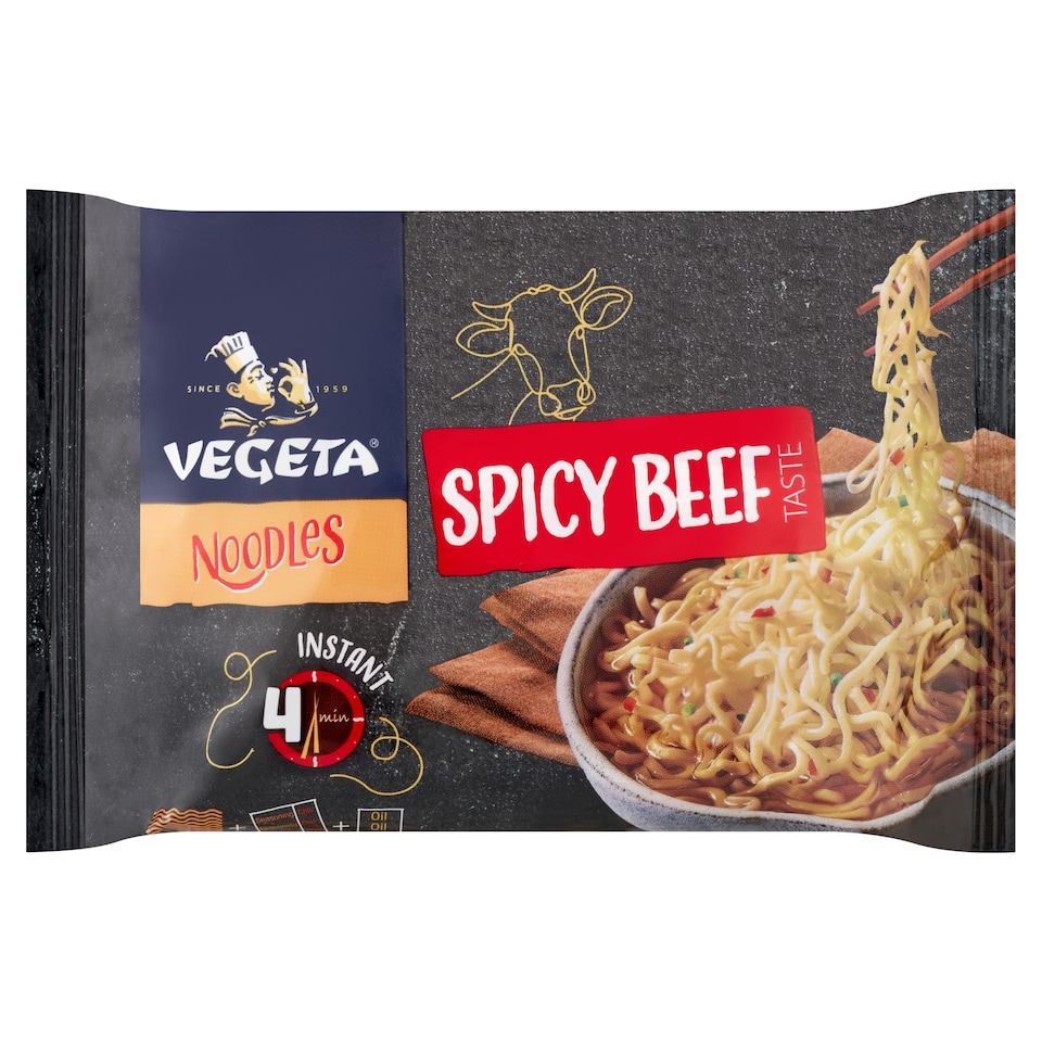 Vegeta Noodles instant tésztaleves fűszeres marhahús ízesítéssel 75 g 1. kép