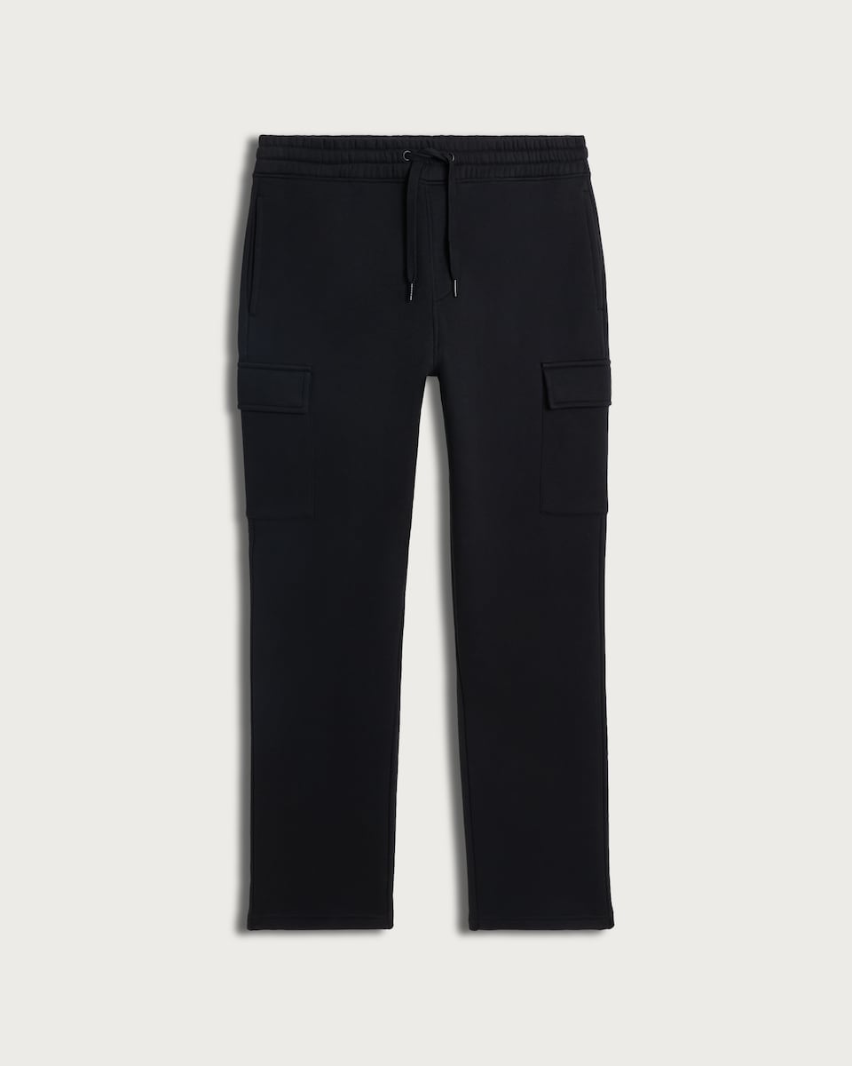 image 1 of F&F Active EVERYHOUR Straight Leg Drawstring Cargo Joggers in Black