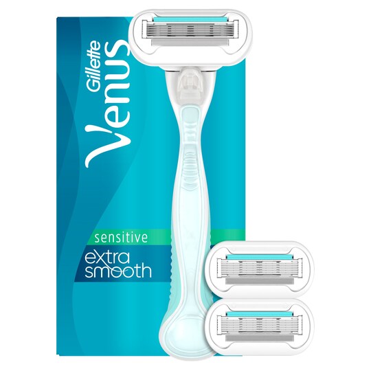 Gillette Venus Extra Smooth Sensitive Razor Blades 3 Pack Tesco Groceries