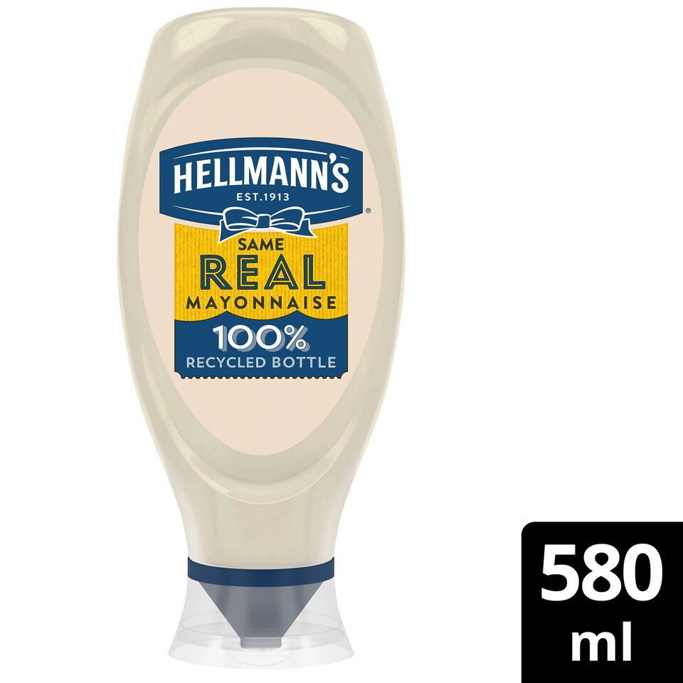 Hellmann's Real Mayonnaise Squeezy 580ml Tesco Groceries