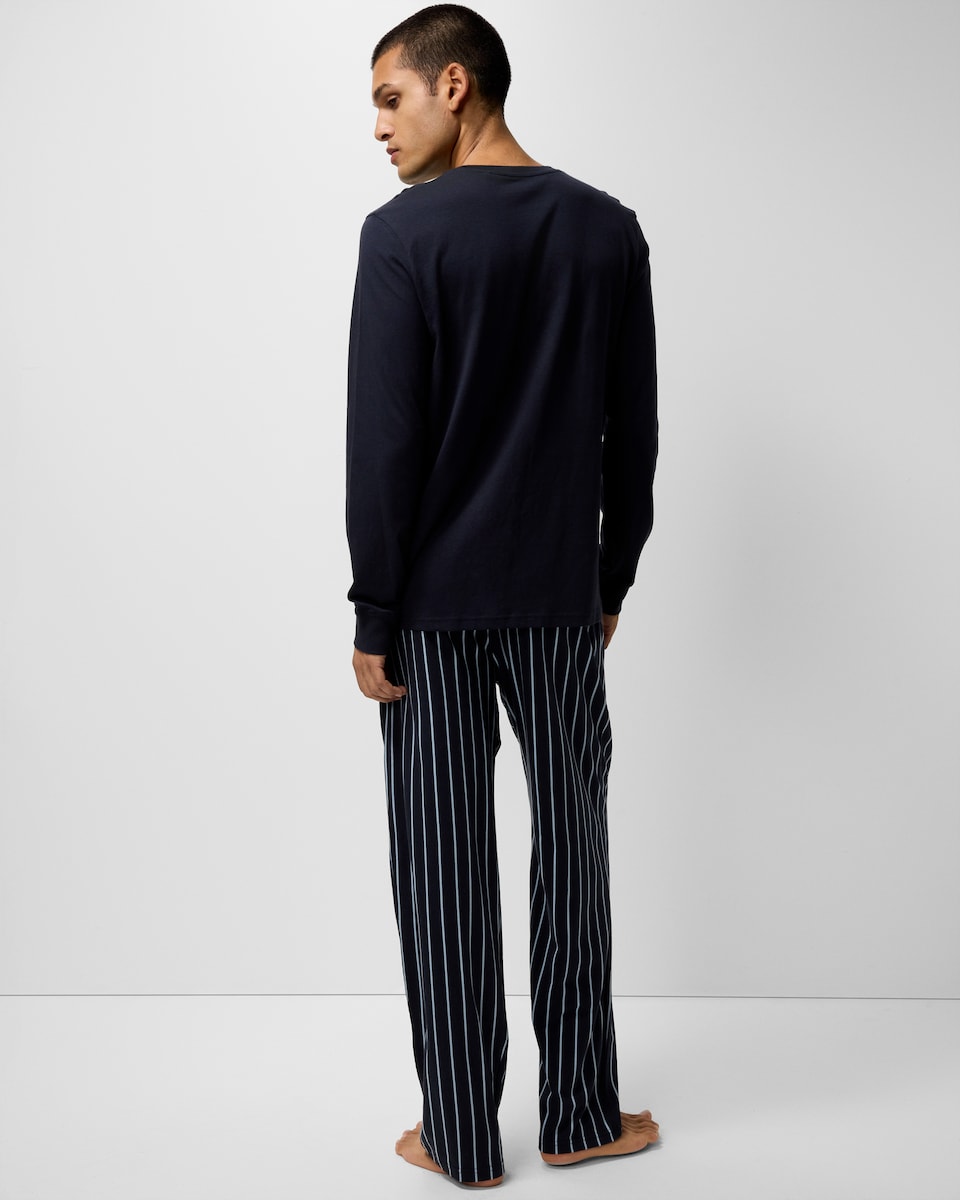 image 1 of F&F Pure Cotton Offline Pyjama Set in Navy
