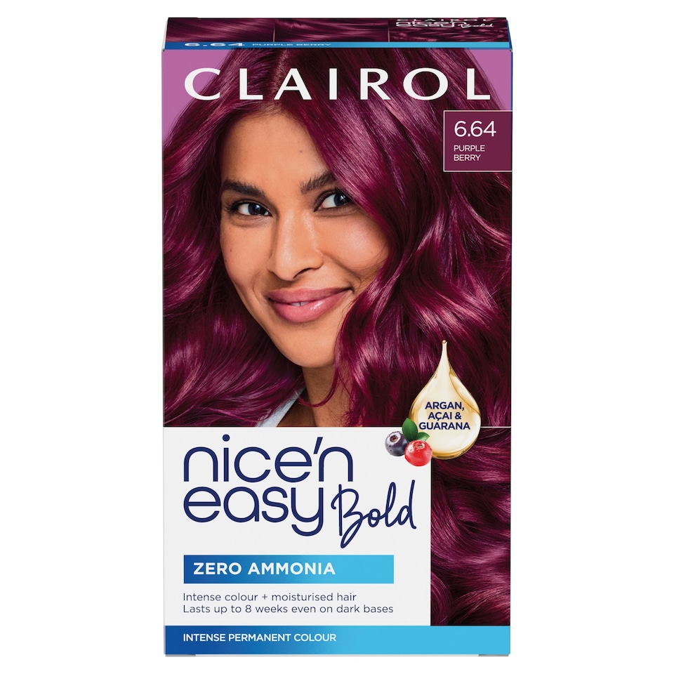 image 1 of CLAIROL NICE'N EASY BOLD PERMANENT HAIR DYE - 6.64 PURPLE BERRY
