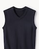 image 5 of F&F School Unisex Pure Cotton V-Neck Tank Top in Navy