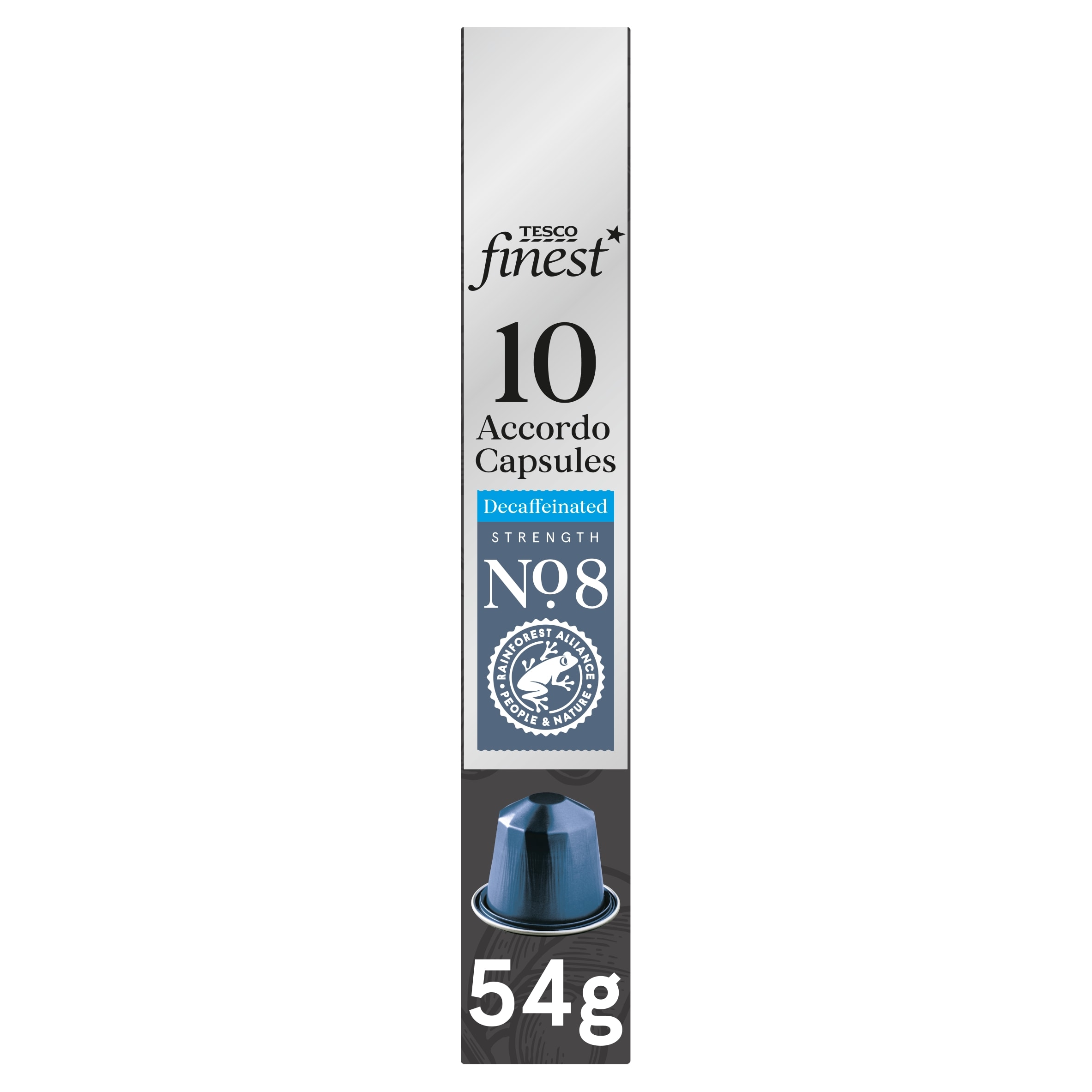 Tesco Finest Decaffeinated Accordo Coffee Capsules 54g