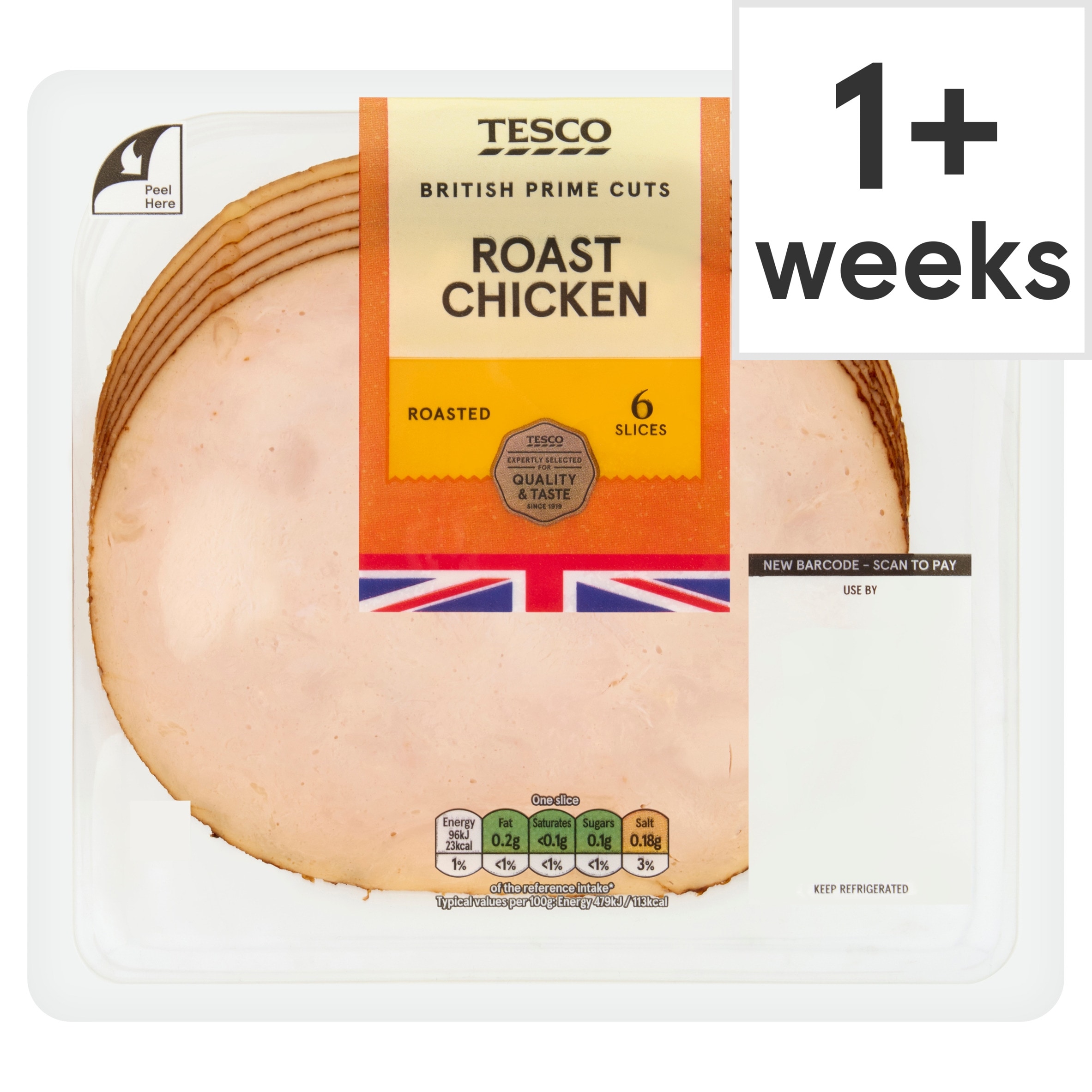 Tesco British Roast Chicken Slices 120g