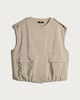 image 4 of F&F Buttoned Utility Vest in Neutral